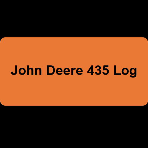 John Deere 435 Log